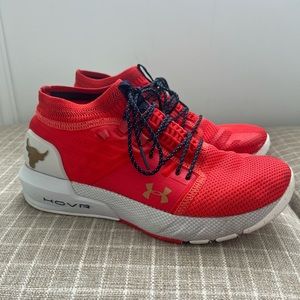 Under Armour Project Rock 2 Blood Orange Athletic Shoes